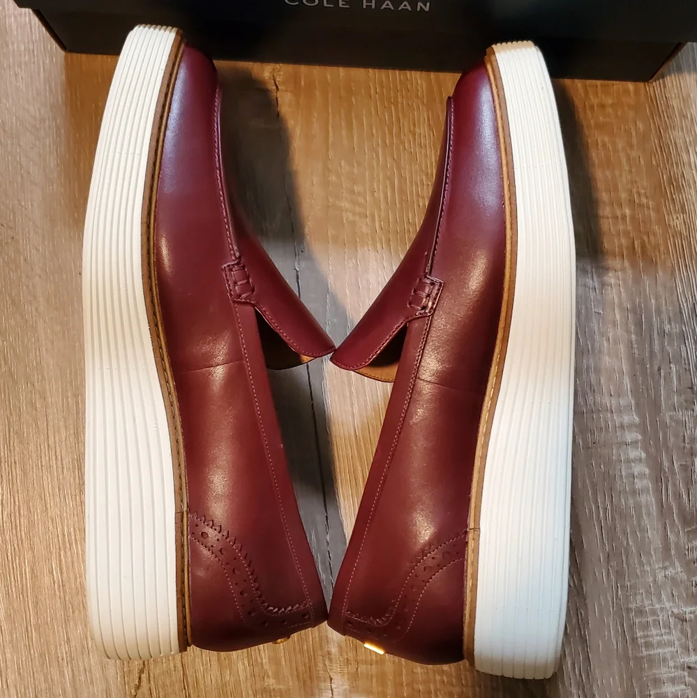 NIB Cole Haan Original Grand Platform Venetian Loafer in Bloodstone - Size 11 - Picture 5 of 7